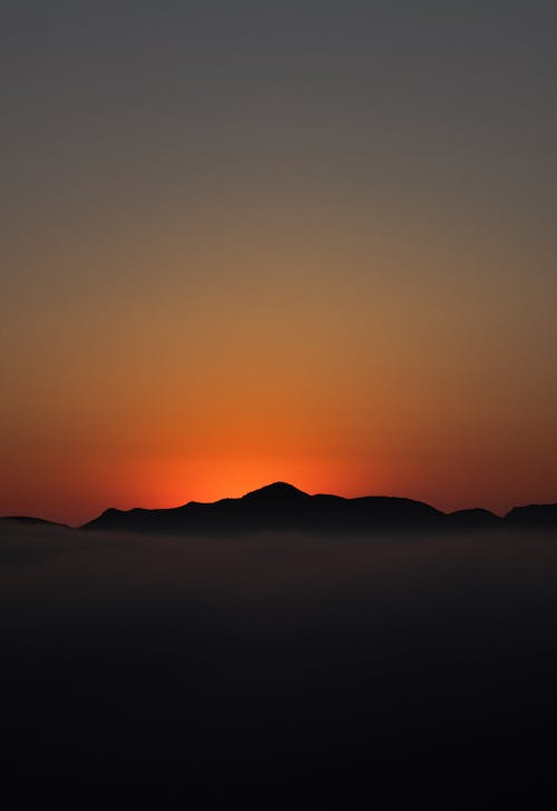Бесплатное стоковое фото с вечер, гора, закат