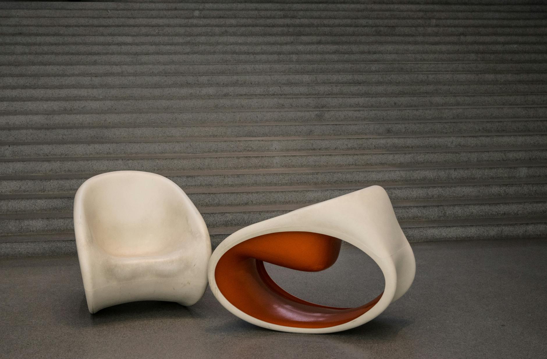 Modern design chair in a bright interior with clean architecture