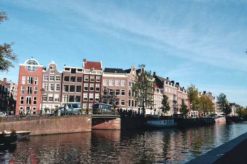 Free stock photo of amsterdam, blue sky, buildings