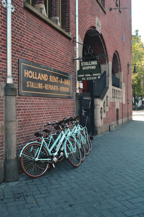 Free stock photo of amsterdam, bicycle, blue