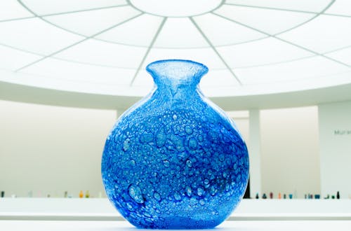 Free Blue Glass Vase Stock Photo