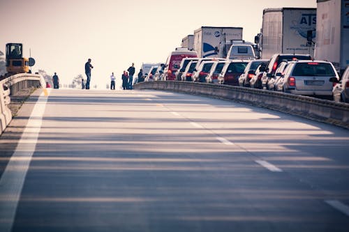 Free Man Crossing Road Stock Photo