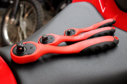 Free Black and Red Socket Wrench Stock Photo