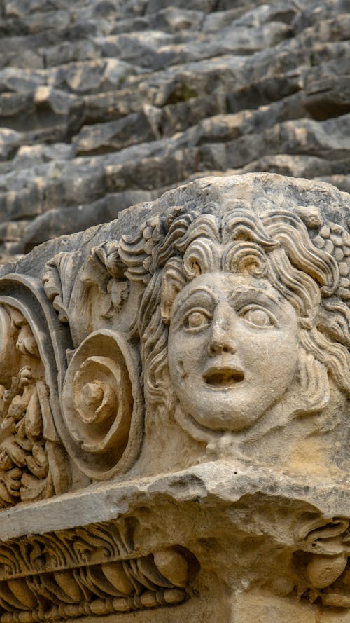 A Mask in Theater in Myra Ancient City
