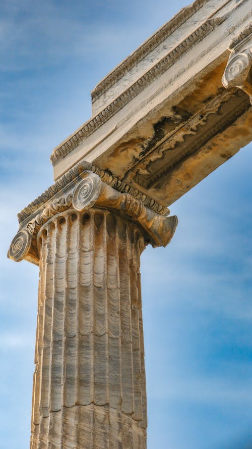 Ancient Column in Temple of Apollo in Didim