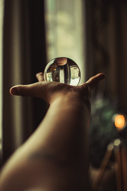 Free Person Holding Waterglobe Stock Photo