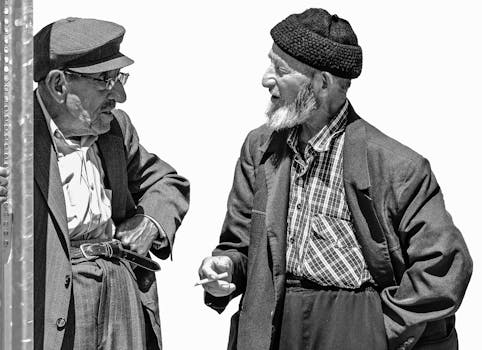 Free stock photo of black-and-white, man, people, old