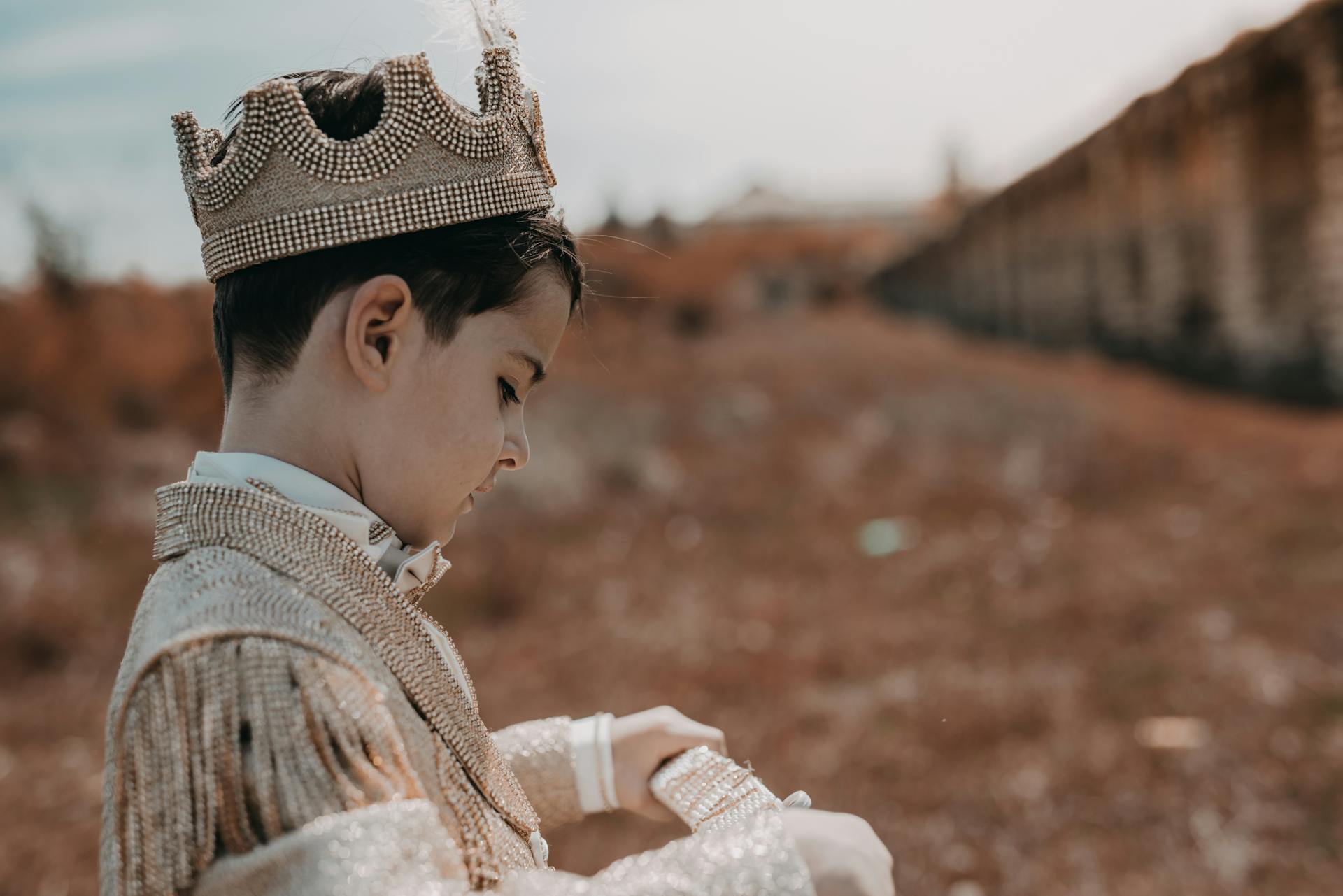 Boy Wearing A Prince Costume