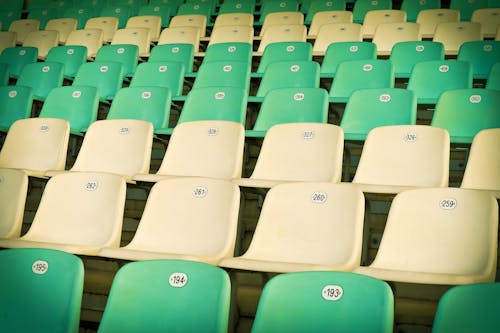 Free White and Teal Chairs Stock Photo