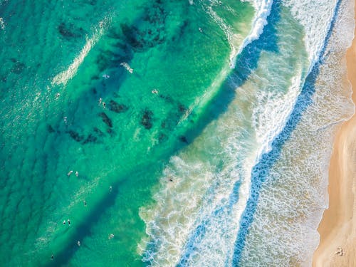 Fotografia Akwenu W Pobliżu Brzegu Z Lotu Ptaka