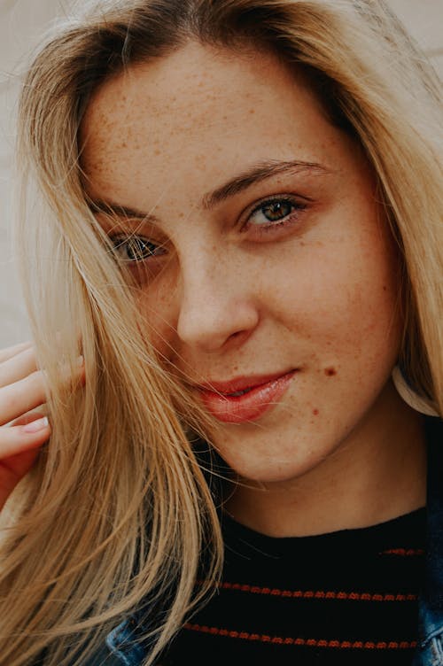 Free Woman In Black Shirt Stock Photo