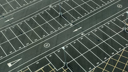 Free Aerial View of Parking Area Stock Photo