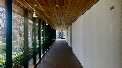 Free stock photo of architectural design, corridor, glass windows