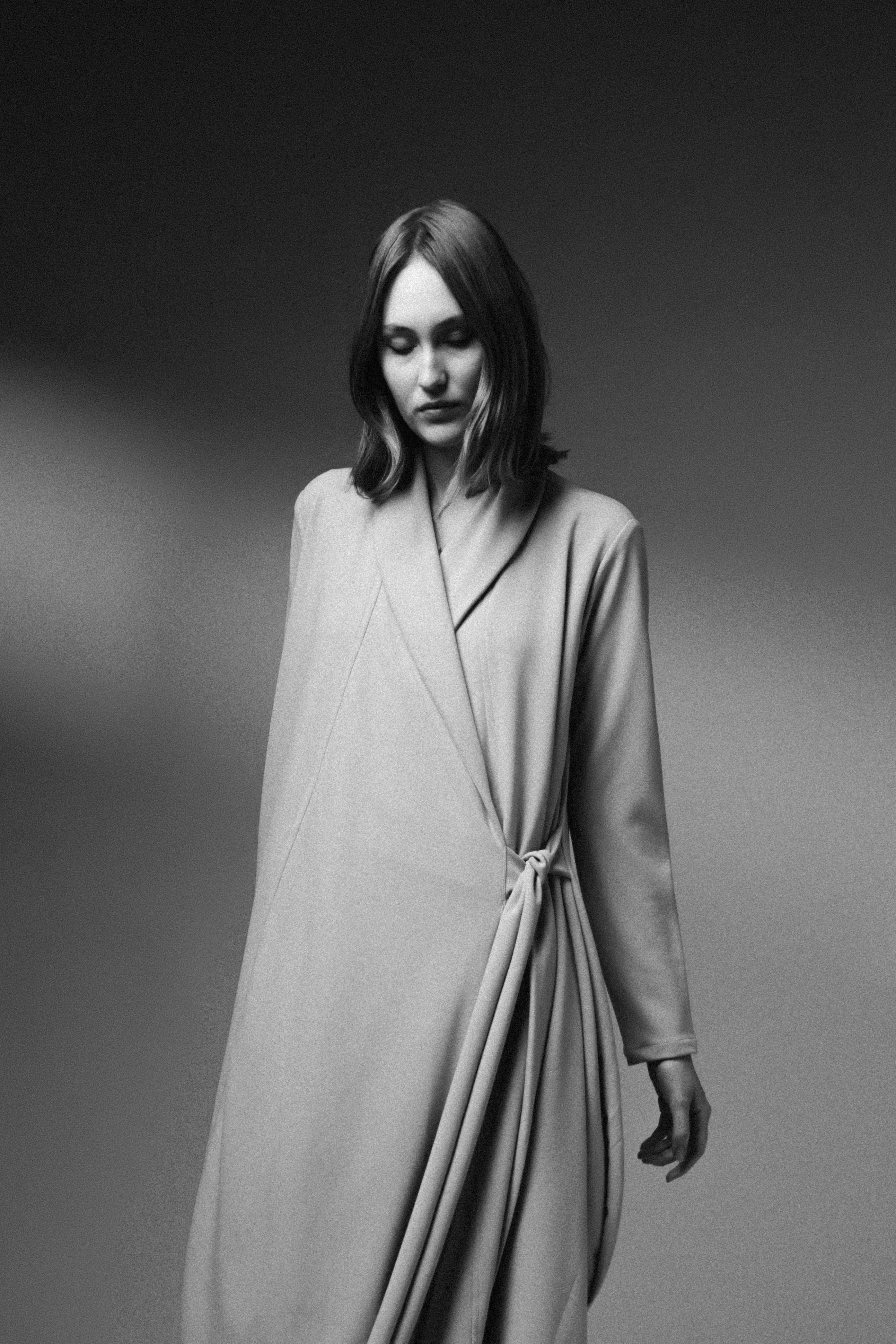 woman in robe