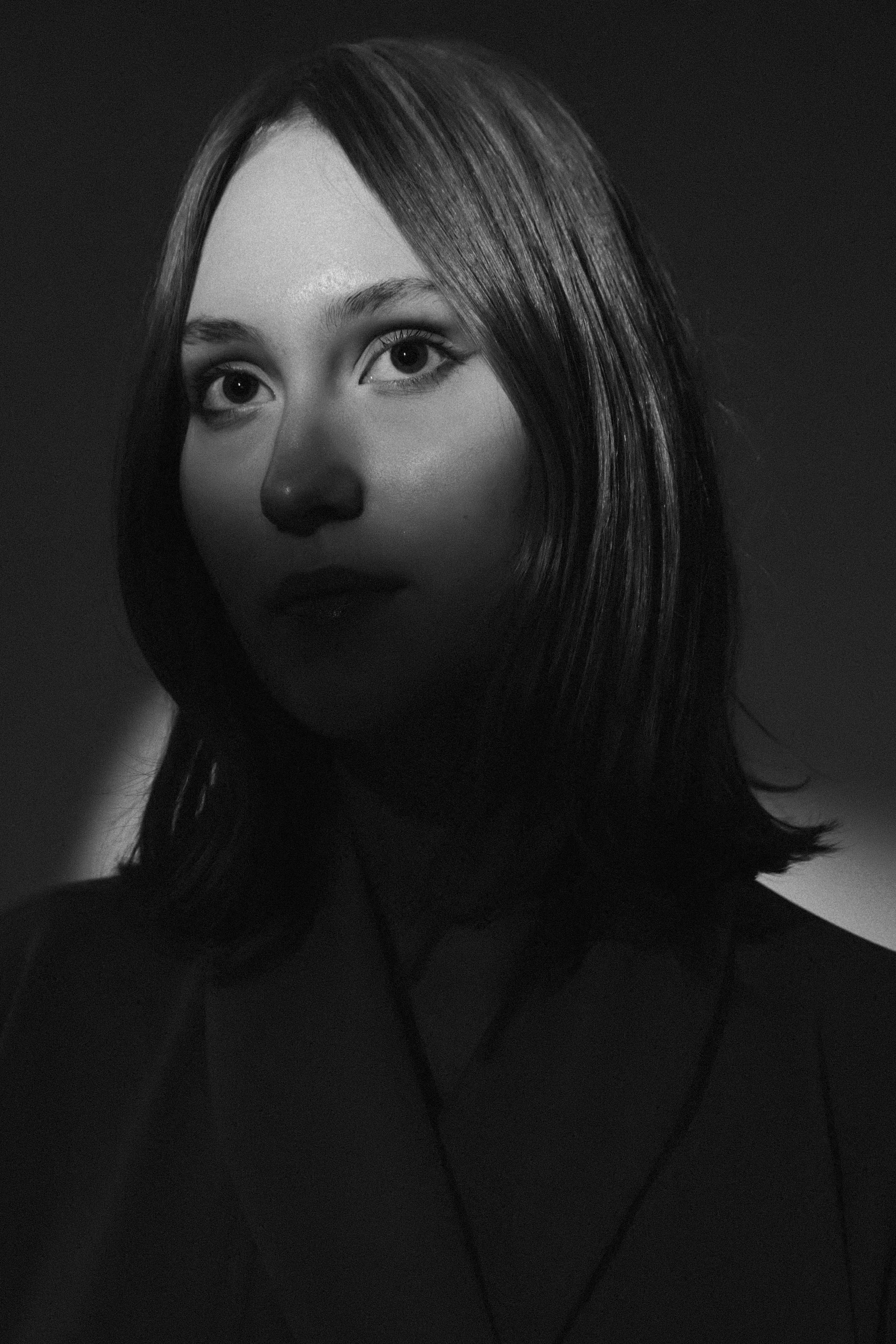 Portrait of Woman in Darkness · Free Stock Photo