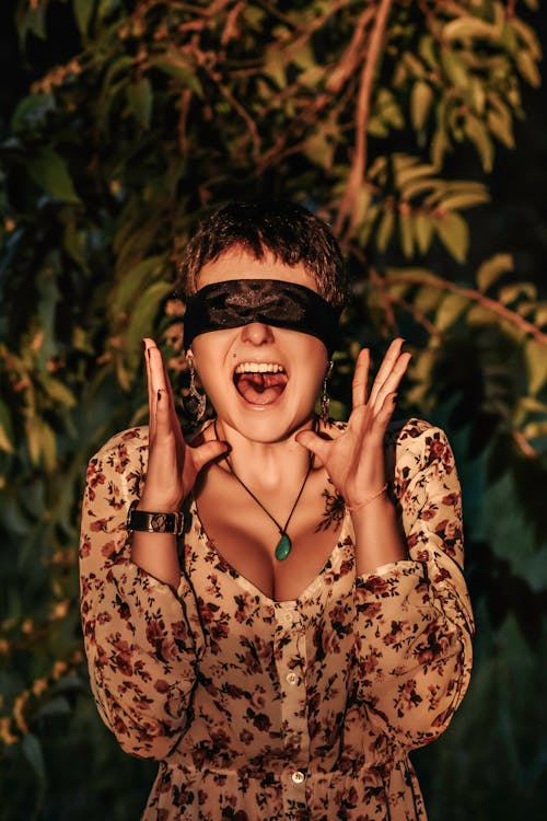 Screaming Woman Being Blind Folded