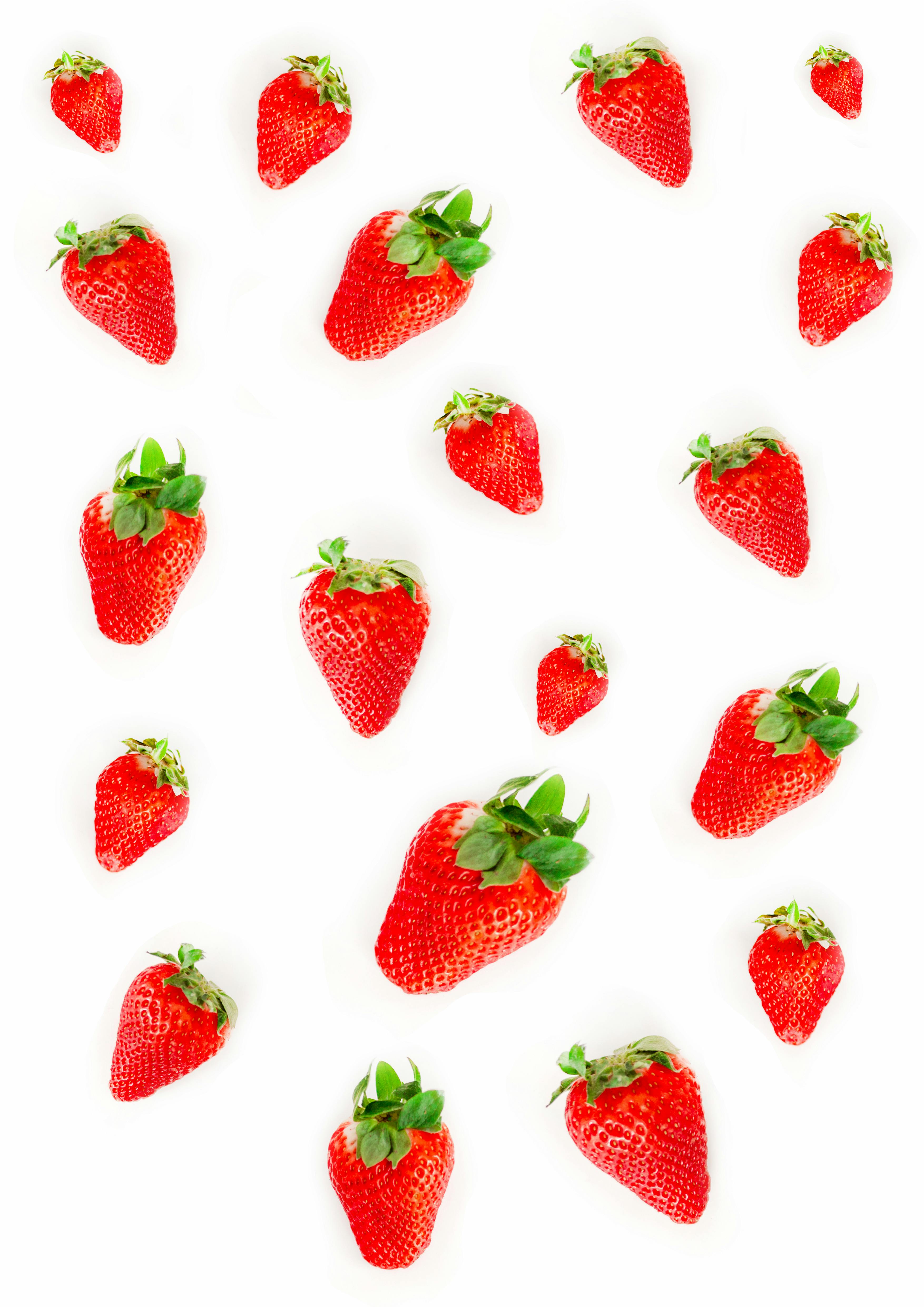 Wallpaper White Strawberry Background Wallpaper Image For Free Download   Pngtree
