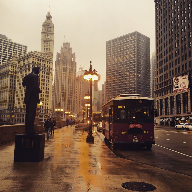 raining in the city