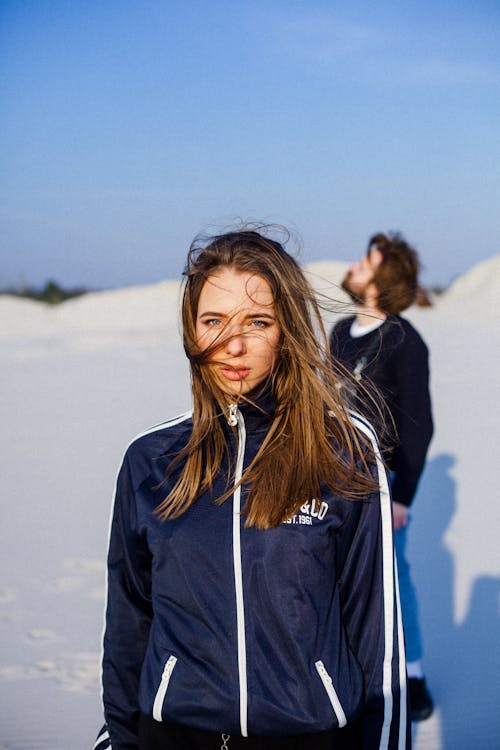 Woman in Blue Jacket