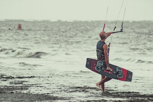 Foto profissional grátis de água do mar, esporte aquático, kitesurf