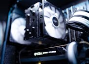 White and Black Computer Fan