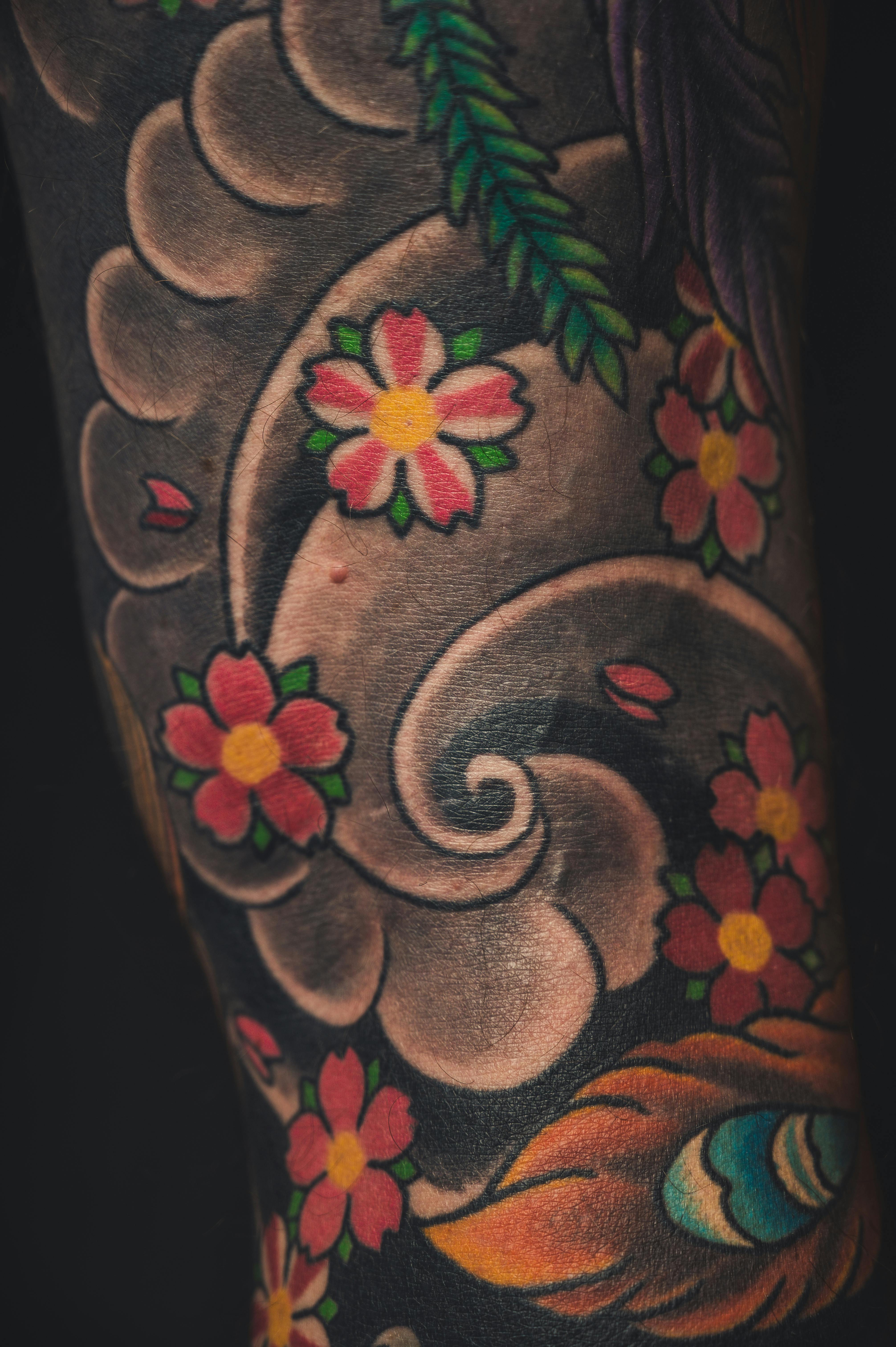 Flower Thin set of 2 Temporary Tattoo - Etsy
