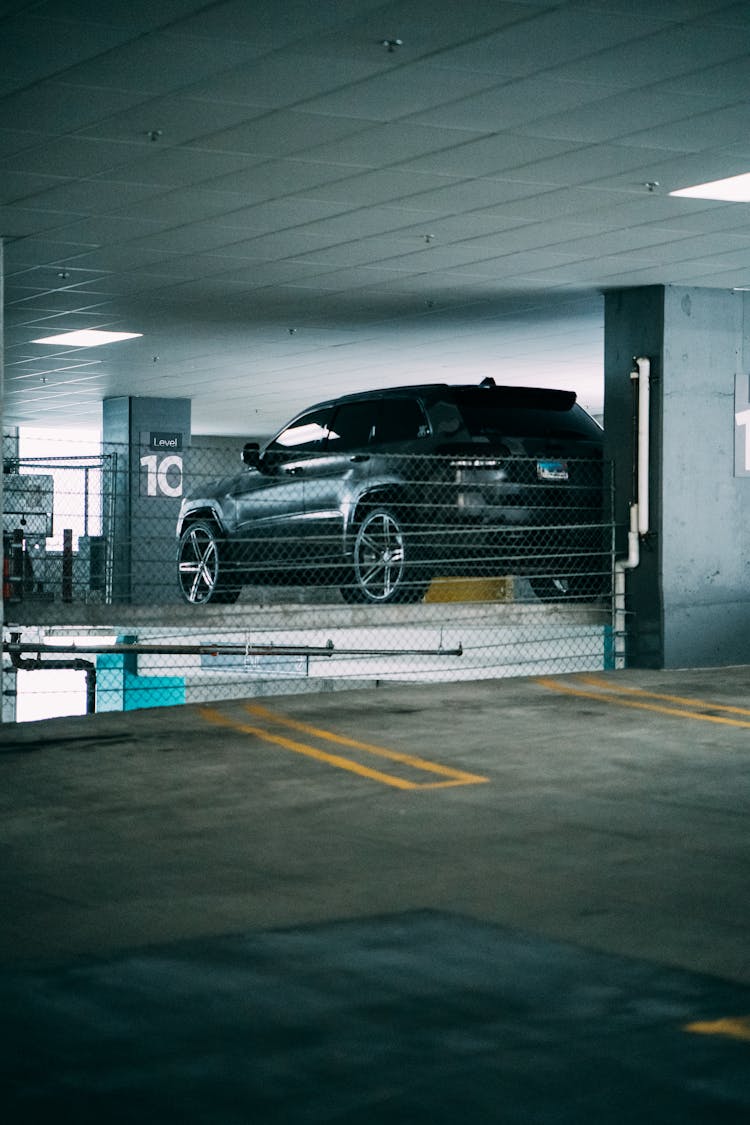 Black Car On Garage