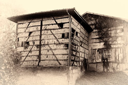 Imagine de stoc gratuită din cadru de lemn, casa cu incuietoare de lemn, casă veche