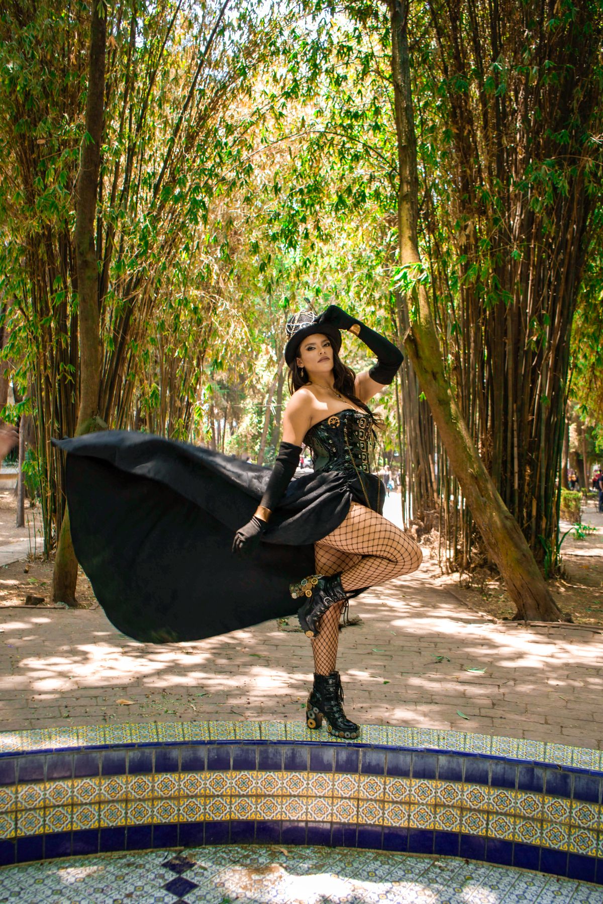 Woman in Dress and Hat at Park · Free Stock Photo