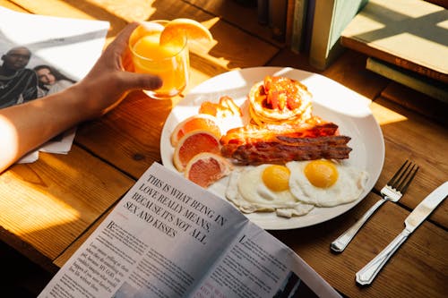 Free Cooked Food On A Plate Stock Photo