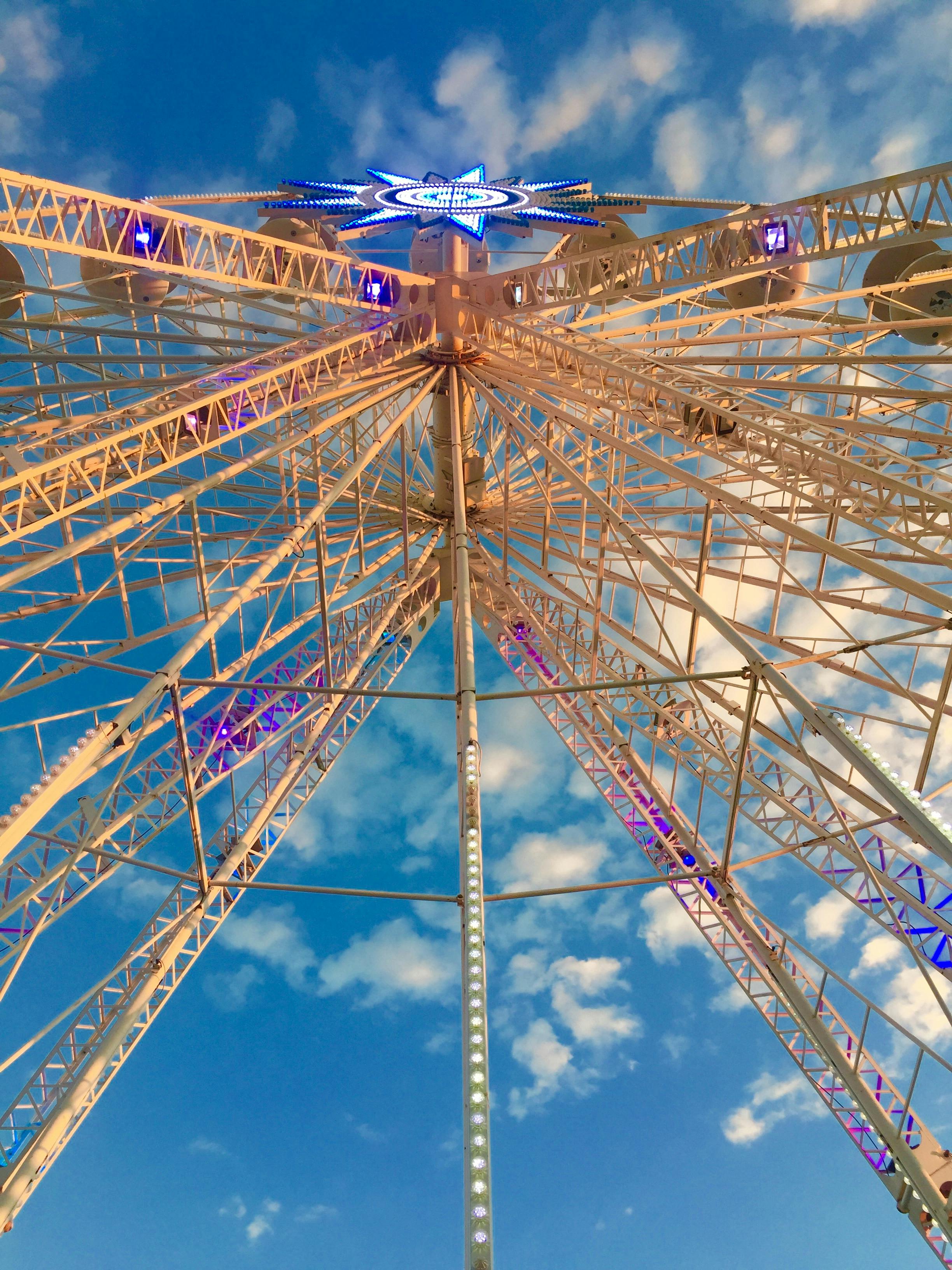 Free stock photo of blue, blue sky, ferris wheel