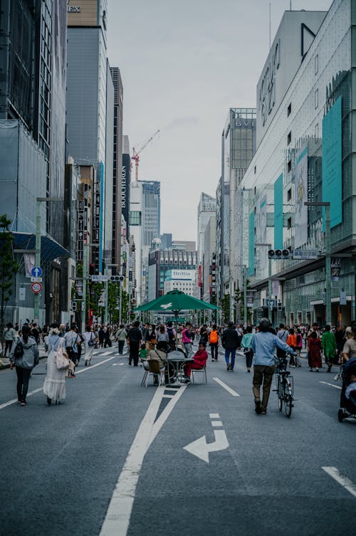 People walking down a busy street in tokyo