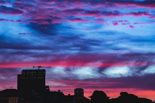 silhouttes of buildings