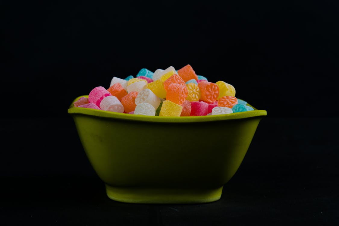 Free Bowl of Gummies Stock Photo
