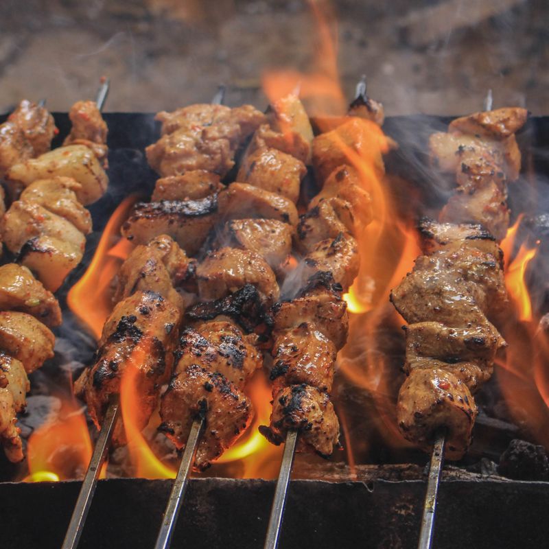 Weeknight Pork and Snap Pea Skewers