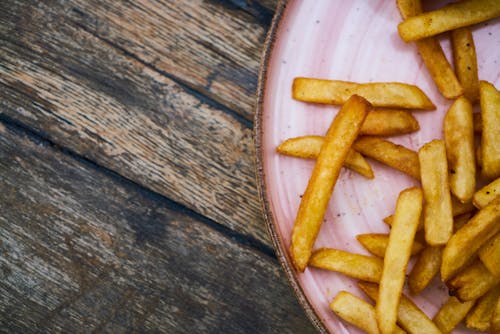Free Fried Fries On Plate Stock Photo