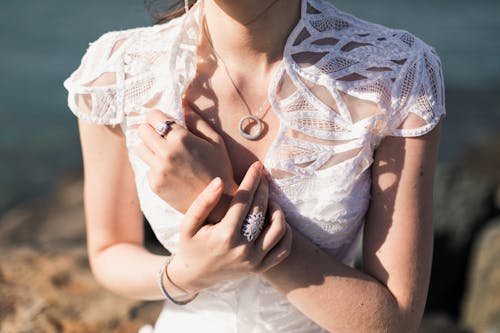 Free stock photo of bride, jewellery, necklace