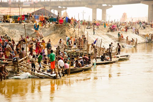 Безкоштовне стокове фото на тему «Водний транспорт, ганга, індійський фестиваль» стокове фото