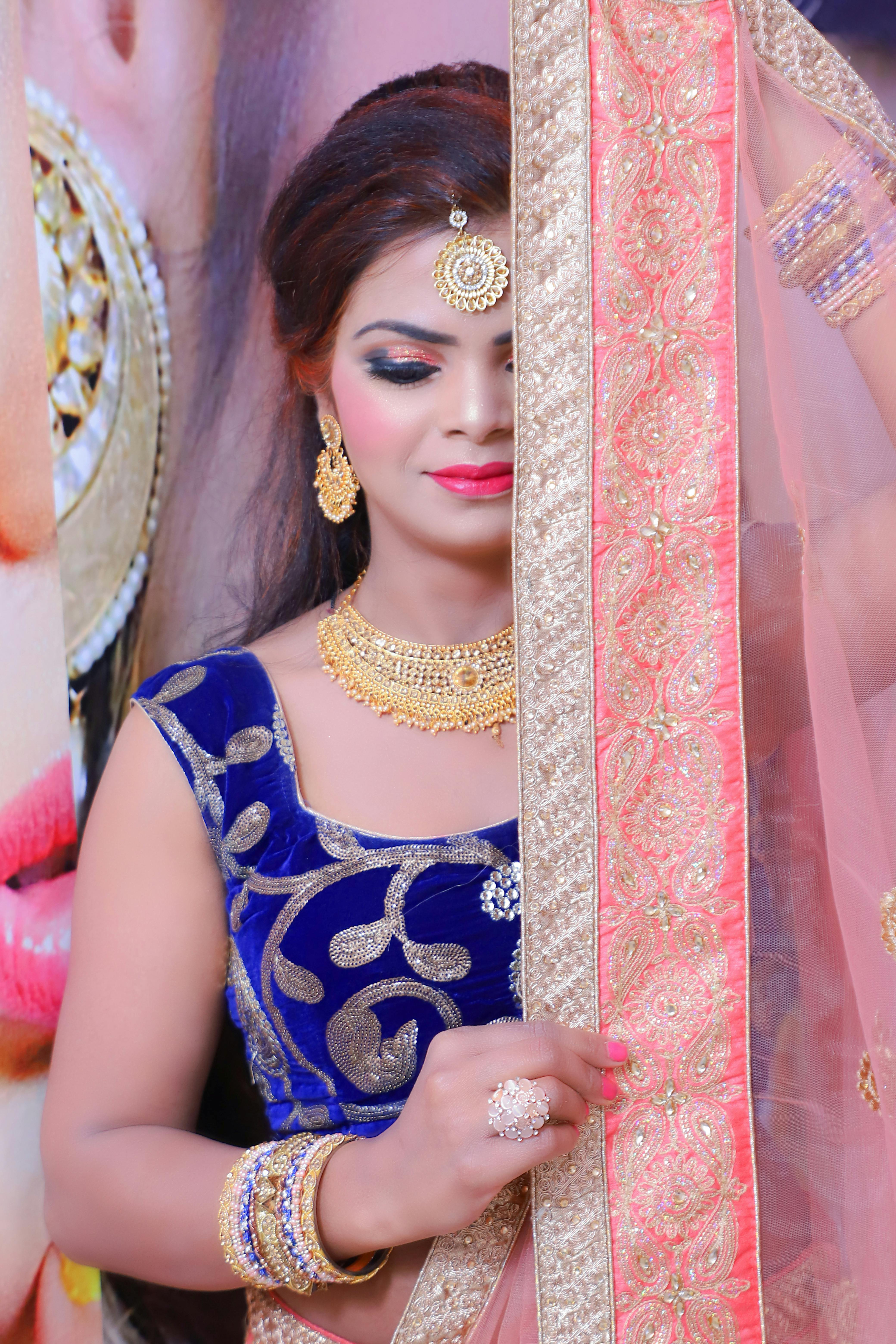 Free stock photo of back and blue, bridal, dark skinned model