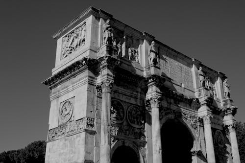 Grayscale Photography of Concrete Building