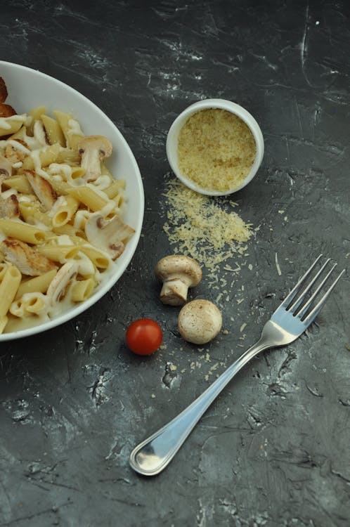 Mushroom Beside Plate