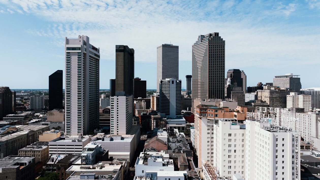 Skyscrapers in a Louisiana city skyline