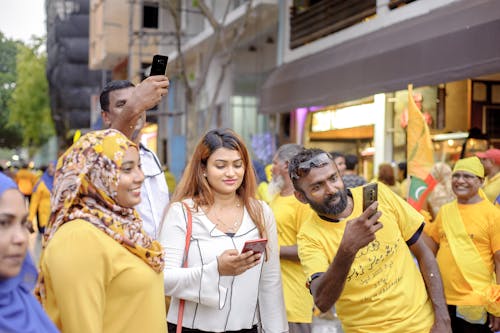 Man taking A Picture With The Woman