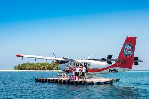 Seaplane transfer to remote atoll — Fiji