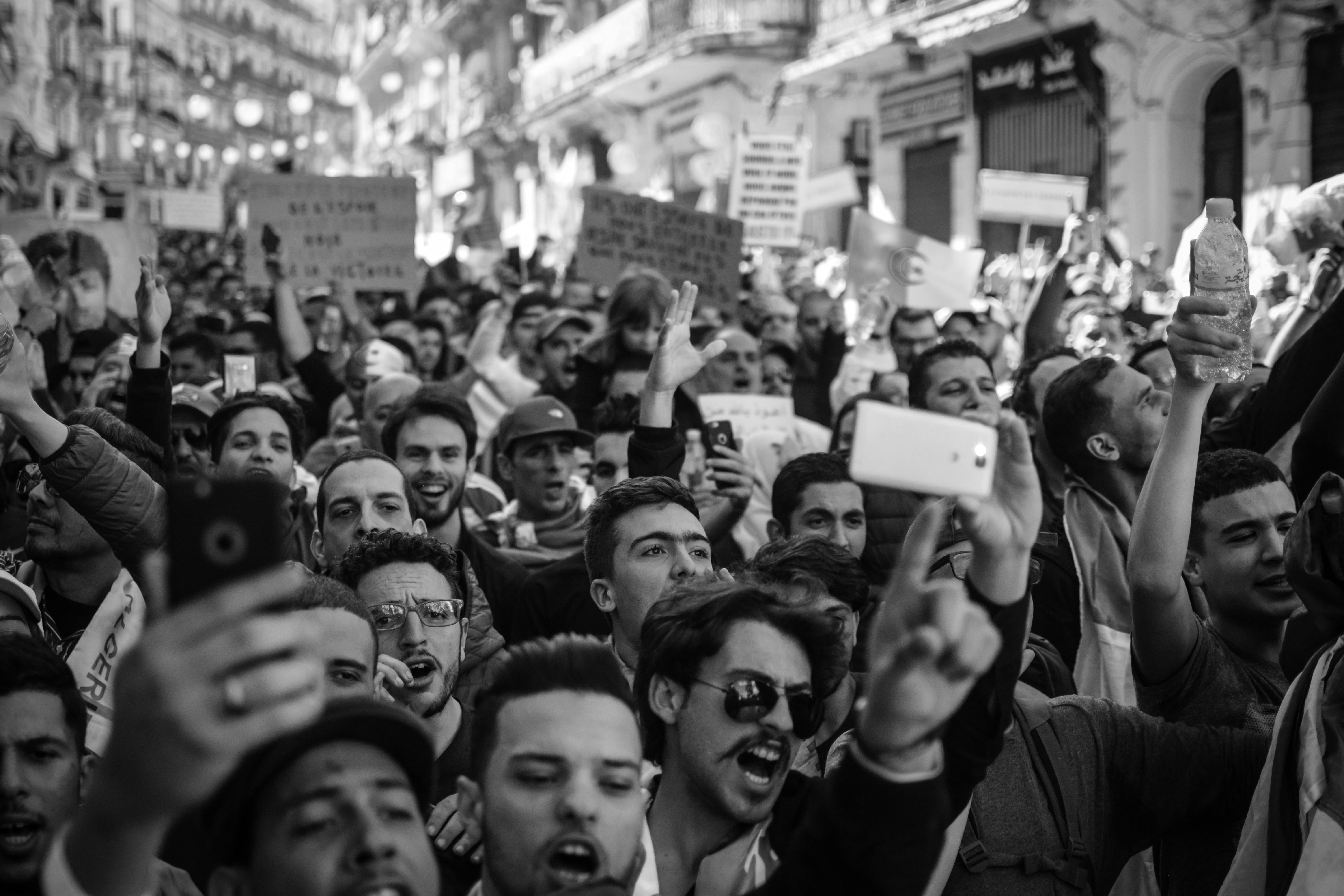 Crowd Of People Black And White Photo Free Stock Photo