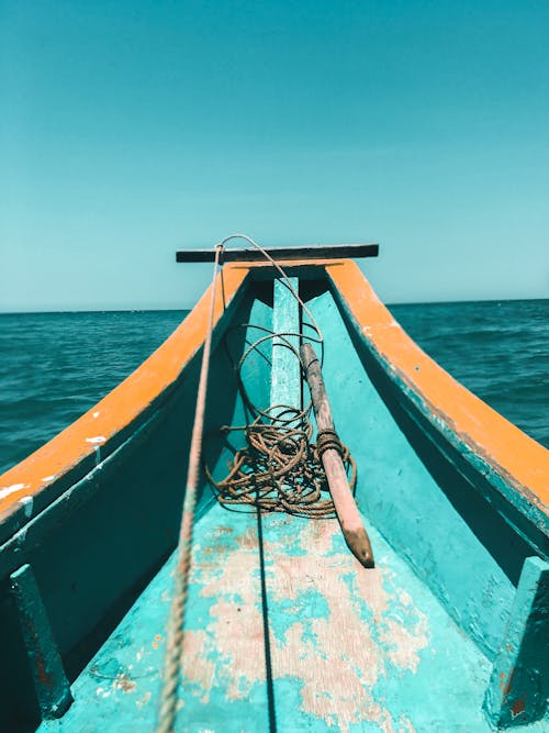 Gratis lagerfoto af båd, blå, blå himmel