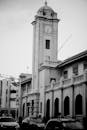 Clock Tower in Black and White