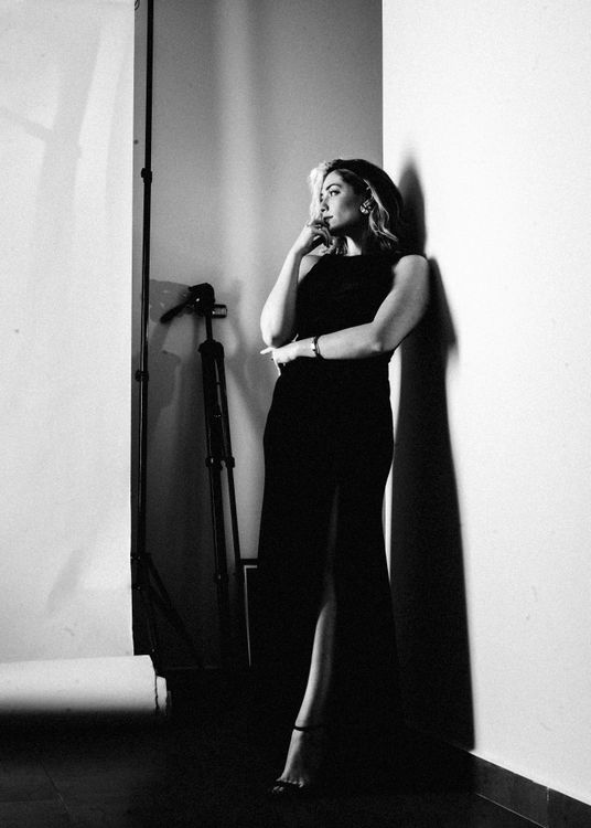 Elegant Woman Wearing Dress in Black and White · Free Stock Photo