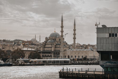 New Mosque on Sea Coast of Istanbul