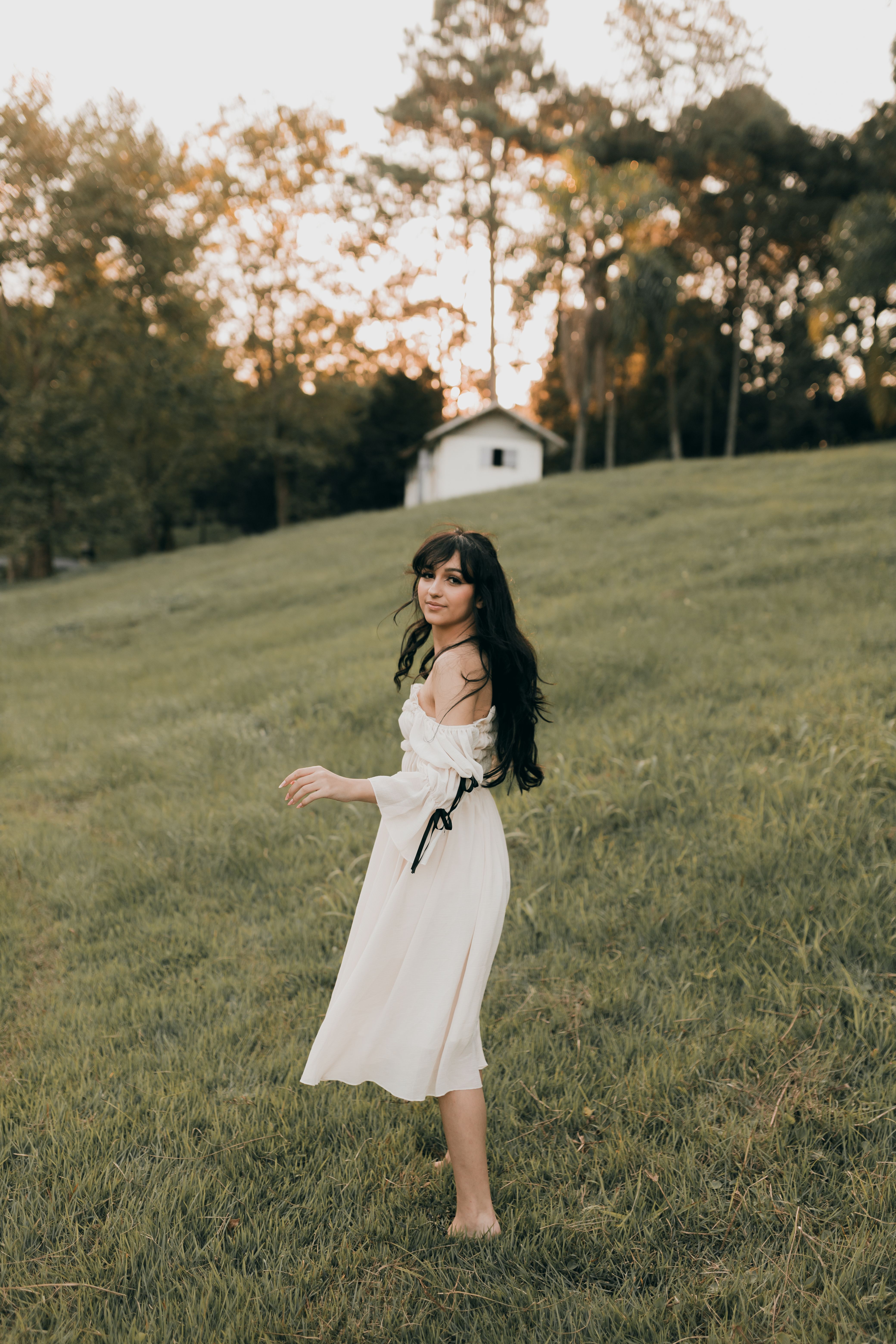 Woman Wearing a White Dress Free Stock Photo Woman Wearing a White Dress Free Stock Photo